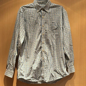 Vineyard Vines Men's Classic Fit Murray Shirt Blue Yellow White Check Size Large